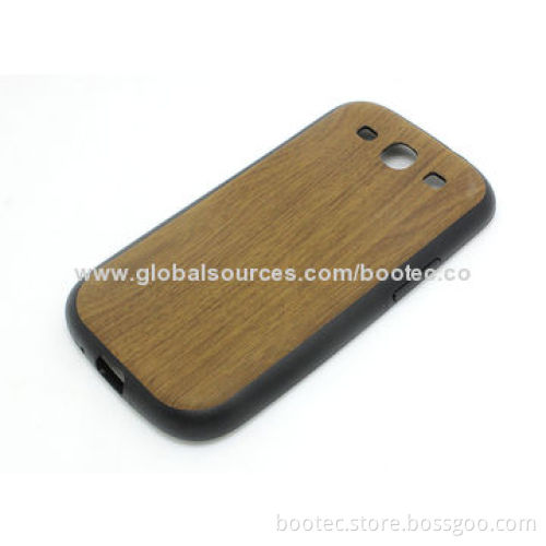 PU Coating Protective Case for Samsung Galaxy S3, Wooden Pattern, Various Colors Available